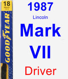 Driver Wiper Blade for 1987 Lincoln Mark VII - Premium