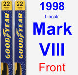 Front Wiper Blade Pack for 1998 Lincoln Mark VIII - Premium