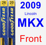 Front Wiper Blade Pack for 2009 Lincoln MKX - Premium