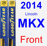 Front Wiper Blade Pack for 2014 Lincoln MKX - Premium