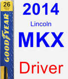 Driver Wiper Blade for 2014 Lincoln MKX - Premium