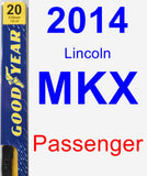 Passenger Wiper Blade for 2014 Lincoln MKX - Premium