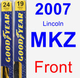 Front Wiper Blade Pack for 2007 Lincoln MKZ - Premium