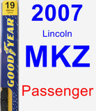 Passenger Wiper Blade for 2007 Lincoln MKZ - Premium