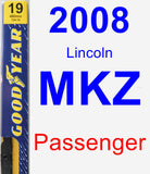 Passenger Wiper Blade for 2008 Lincoln MKZ - Premium