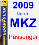 Passenger Wiper Blade for 2009 Lincoln MKZ - Premium