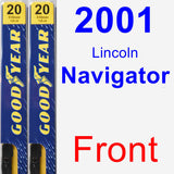 Front Wiper Blade Pack for 2001 Lincoln Navigator - Premium