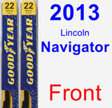 Front Wiper Blade Pack for 2013 Lincoln Navigator - Premium