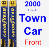 Front Wiper Blade Pack for 2000 Lincoln Town Car - Premium