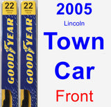 Front Wiper Blade Pack for 2005 Lincoln Town Car - Premium