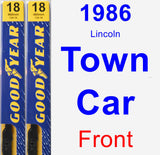 Front Wiper Blade Pack for 1986 Lincoln Town Car - Premium