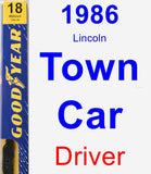 Driver Wiper Blade for 1986 Lincoln Town Car - Premium