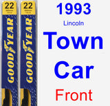 Front Wiper Blade Pack for 1993 Lincoln Town Car - Premium