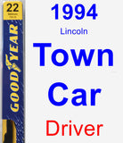 Driver Wiper Blade for 1994 Lincoln Town Car - Premium