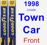 Front Wiper Blade Pack for 1998 Lincoln Town Car - Premium