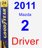 Driver Wiper Blade for 2011 Mazda 2 - Premium