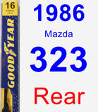 Rear Wiper Blade for 1986 Mazda 323 - Premium