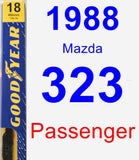 Passenger Wiper Blade for 1988 Mazda 323 - Premium