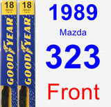 Front Wiper Blade Pack for 1989 Mazda 323 - Premium