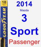 Passenger Wiper Blade for 2014 Mazda 3 Sport - Premium