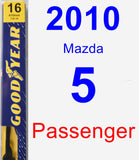 Passenger Wiper Blade for 2010 Mazda 5 - Premium