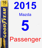 Passenger Wiper Blade for 2015 Mazda 5 - Premium