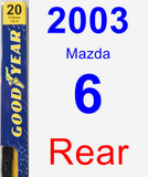 Rear Wiper Blade for 2003 Mazda 6 - Premium
