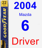 Driver Wiper Blade for 2004 Mazda 6 - Premium
