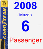 Passenger Wiper Blade for 2008 Mazda 6 - Premium