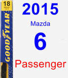 Passenger Wiper Blade for 2015 Mazda 6 - Premium