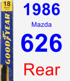 Rear Wiper Blade for 1986 Mazda 626 - Premium
