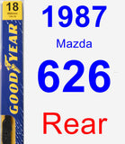 Rear Wiper Blade for 1987 Mazda 626 - Premium