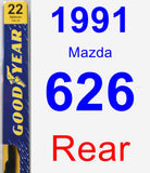 Rear Wiper Blade for 1991 Mazda 626 - Premium