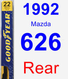 Rear Wiper Blade for 1992 Mazda 626 - Premium