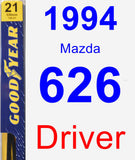 Driver Wiper Blade for 1994 Mazda 626 - Premium