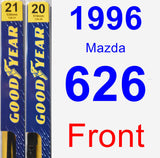 Front Wiper Blade Pack for 1996 Mazda 626 - Premium