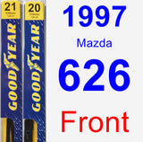 Front Wiper Blade Pack for 1997 Mazda 626 - Premium