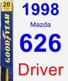 Driver Wiper Blade for 1998 Mazda 626 - Premium