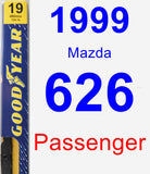 Passenger Wiper Blade for 1999 Mazda 626 - Premium