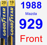 Front Wiper Blade Pack for 1988 Mazda 929 - Premium