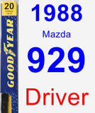 Driver Wiper Blade for 1988 Mazda 929 - Premium