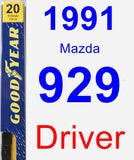 Driver Wiper Blade for 1991 Mazda 929 - Premium