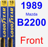 Front Wiper Blade Pack for 1989 Mazda B2200 - Premium