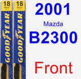 Front Wiper Blade Pack for 2001 Mazda B2300 - Premium