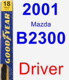 Driver Wiper Blade for 2001 Mazda B2300 - Premium