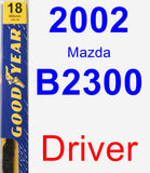 Driver Wiper Blade for 2002 Mazda B2300 - Premium