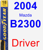 Driver Wiper Blade for 2004 Mazda B2300 - Premium