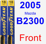 Front Wiper Blade Pack for 2005 Mazda B2300 - Premium