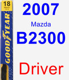 Driver Wiper Blade for 2007 Mazda B2300 - Premium