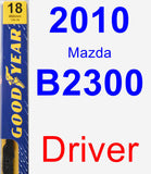 Driver Wiper Blade for 2010 Mazda B2300 - Premium